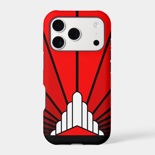 Art deco sun in red (Back)