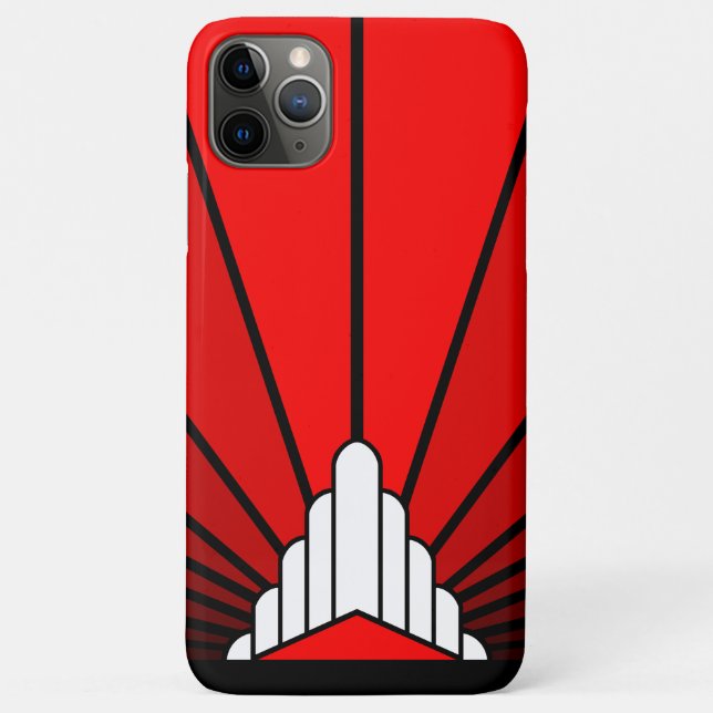 Art deco sun in red Case-Mate iPhone case (Back)