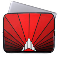 Art deco sun in red Electronics Bag