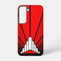 Art deco sun in red