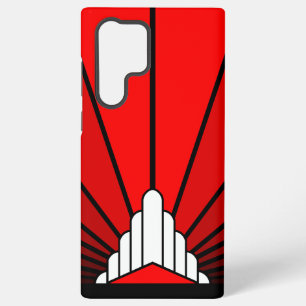 Art deco sun in red samsung galaxy case