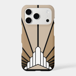 Art deco sun in tan