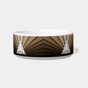 Art deco sun in tan bowl