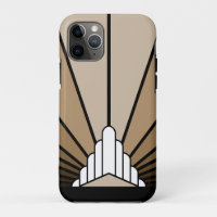 Art deco sun in tan