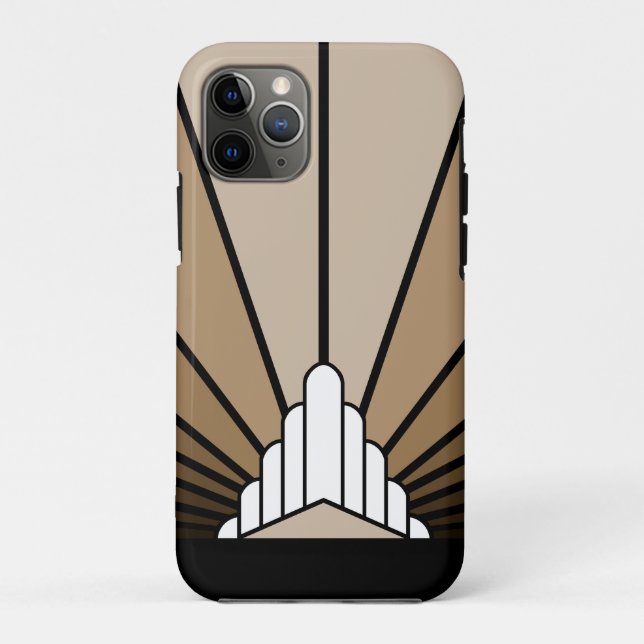 Art deco sun in tan Case-Mate iPhone case (Back)