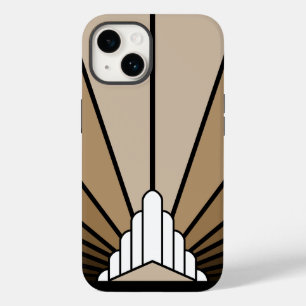 Art deco sun in tan Case-Mate iPhone 14 case