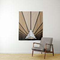 Art deco sun in tan