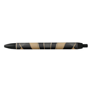 Art Deco Sunburst Geometric Luxury Design Black Ink Pen