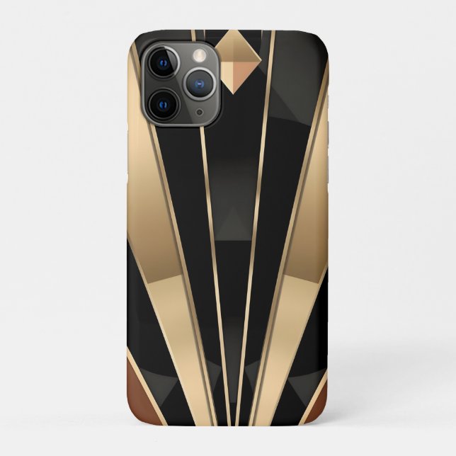 Art Deco Sunburst Geometric Luxury Design Case-Mate iPhone Case (Back)