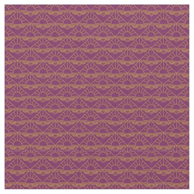 Art Deco Sunrise  Fabric (Close Up)