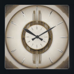 Art Deco super style Square Wall Clock<br><div class="desc">Great clock design. You will love it like others. Be free to use this design for other product you like or to customise and add your text. Follow me for more. Thank you. Have a nice day.</div>