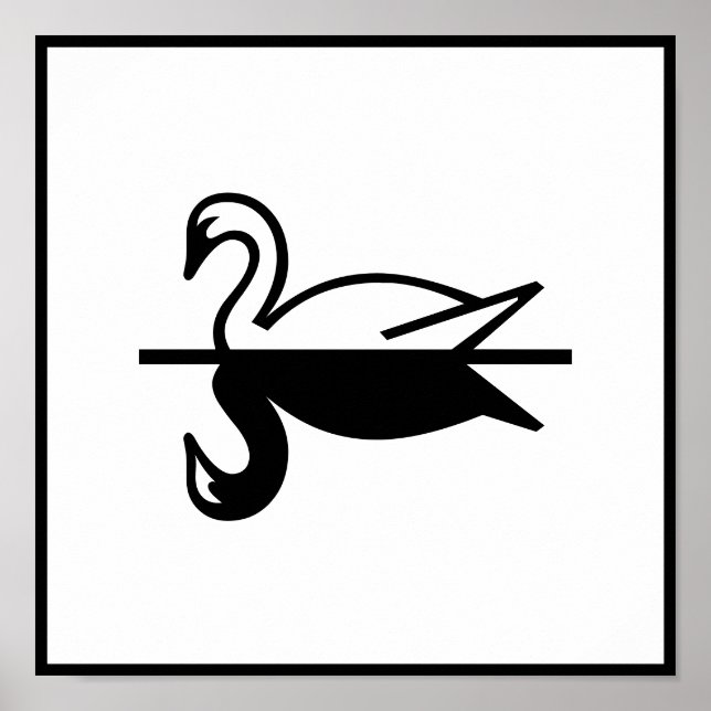 Art Deco Swan Poster (Front)