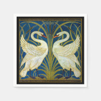 Art Deco Swans Mouse Pad