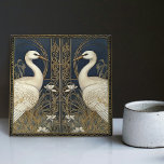 Art Deco Swans Wall Decor Art Nouveau Crane Swan Tile<br><div class="desc">Welcome to CreaTile! Here you will find handmade tile designs that I have personally crafted and vintage ceramic and porcelain clay tiles, whether stained or natural. I love to design tile and ceramic products, hoping to give you a way to transform your home into something you enjoy visiting again and...</div>
