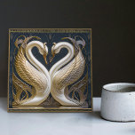Art Deco Swans Wall Decor Art Nouveau Swan Ceramic Tile<br><div class="desc">Welcome to CreaTile! Here you will find handmade tile designs that I have personally crafted and vintage ceramic and porcelain clay tiles, whether stained or natural. I love to design tile and ceramic products, hoping to give you a way to transform your home into something you enjoy visiting again and...</div>