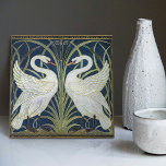 Art Deco Swans Wall Decor Art Nouveau Swan Tile<br><div class="desc">Welcome to CreaTile! Here you will find handmade tile designs that I have personally crafted and vintage ceramic and porcelain clay tiles, whether stained or natural. I love to design tile and ceramic products, hoping to give you a way to transform your home into something you enjoy visiting again and...</div>