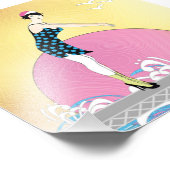 Art Deco Sweet Swimmer Lady Photo Print (Corner)