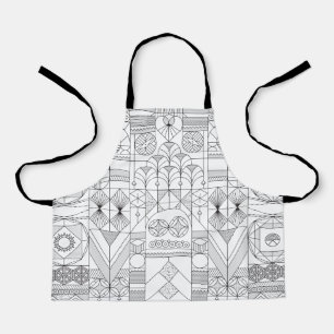 Art Deco Symmetry Lines Apron