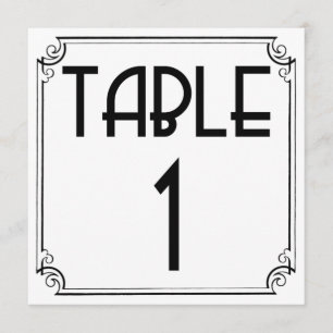 Art Deco Table Number 1