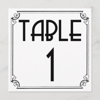 Art Deco Table Number 1