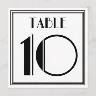 Art Deco Table Number 10