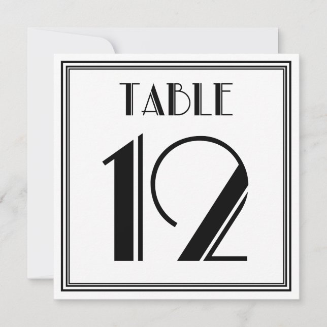 Art Deco Table Number 12 (Front)