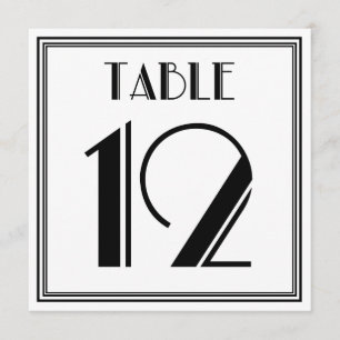 Art Deco Table Number 12