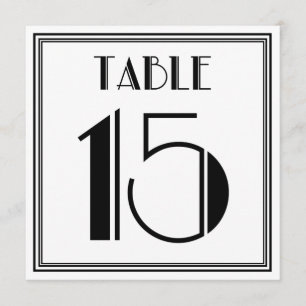 Art Deco Table Number 15
