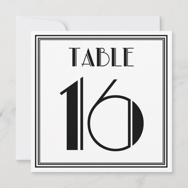 Art Deco Table Number 16 (Front)