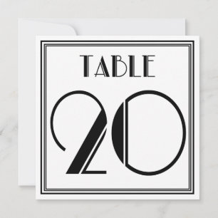 Art Deco Table Number 20