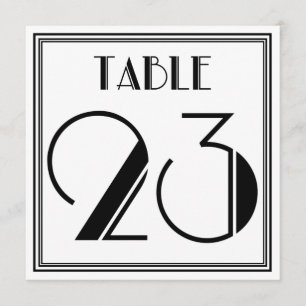 Art Deco Table Number 23