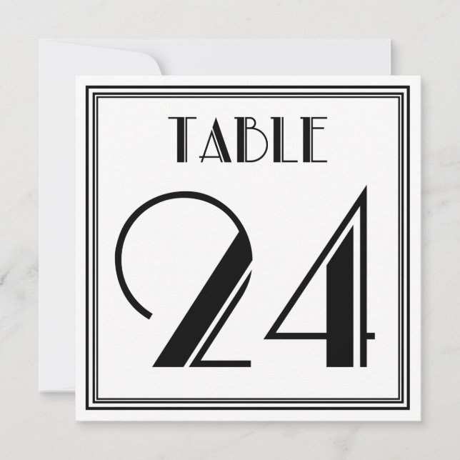 Art Deco Table Number 24 (Front)