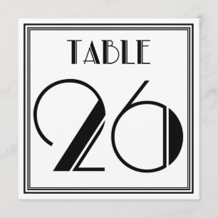 Art Deco Table Number 26