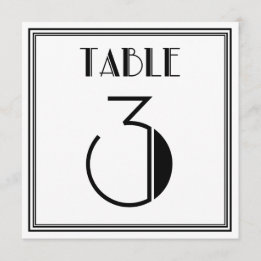 Art Deco Table Number 3