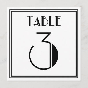 Art Deco Table Number 3