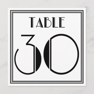 Art Deco Table Number 30