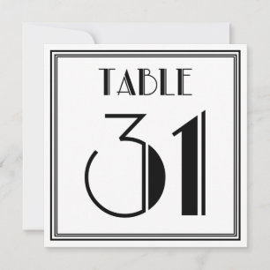 Art Deco Table Number 31