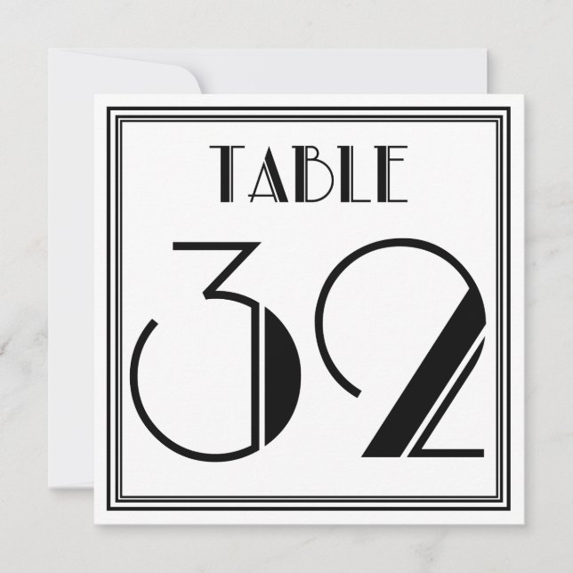 Art Deco Table Number 32 (Front)