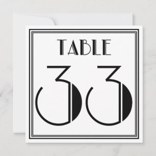 Art Deco Table Number 33