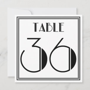 Art Deco Table Number 36