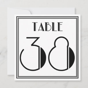 Art Deco Table Number 38