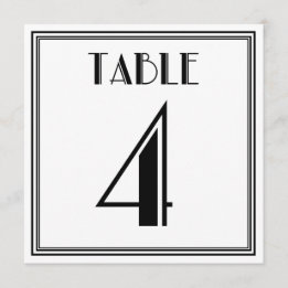 Art Deco Table Number 4