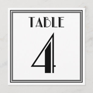 Art Deco Table Number 4