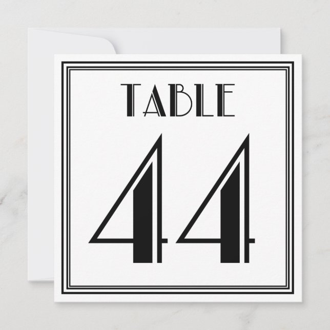 Art Deco Table Number 44 (Front)