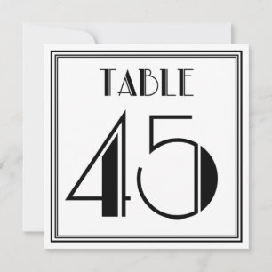 Art Deco Table Number 45