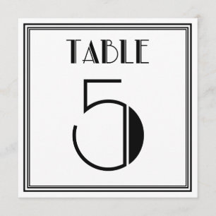 Art Deco Table Number 5