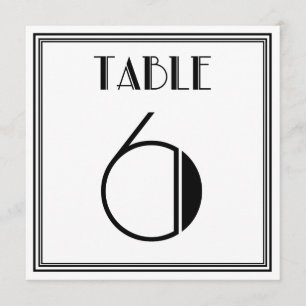 Art Deco Table Number 6