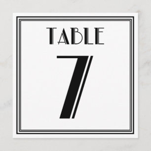 Art Deco Table Number 7