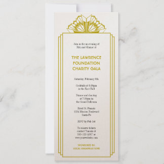 Art Deco tan stacked frame glamour formal event Invitation