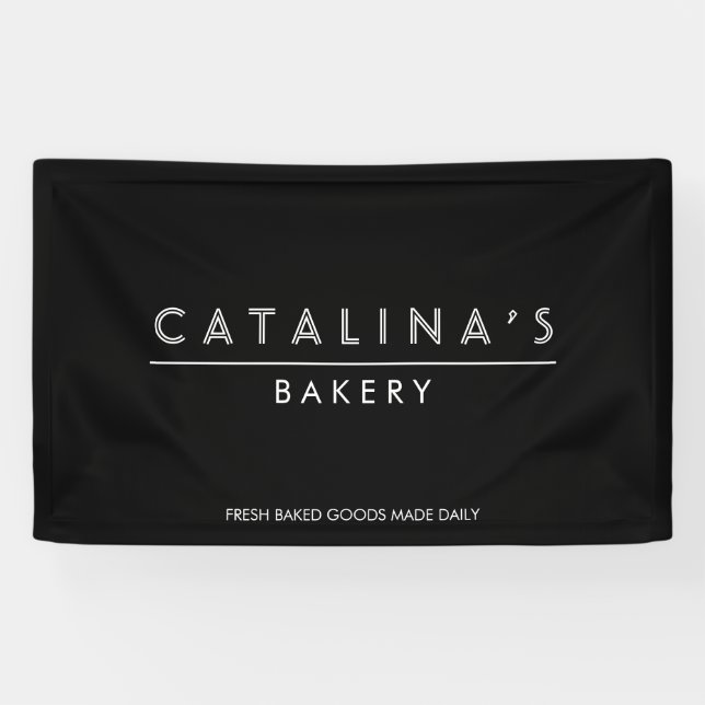 Art Deco Text Bakery, Cafe, Shop Banner (Horizontal)